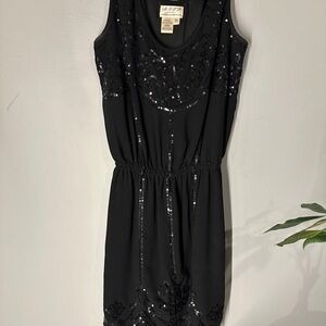Elegant Black Sequin Dress